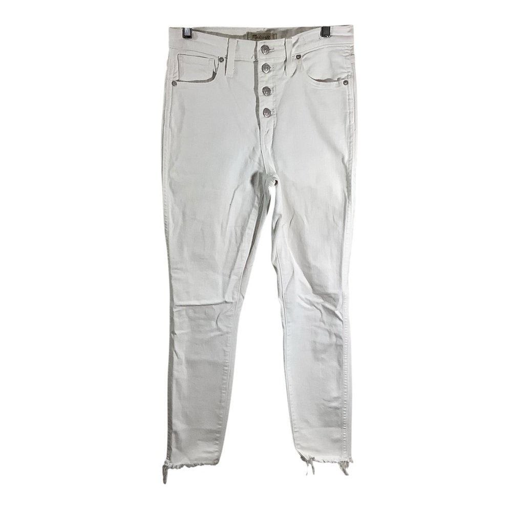 Madewell White Button-Fly High Rise Crop Skinny Women's Jeans